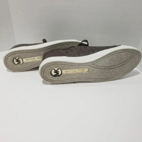 Michael Kors MK Signature City Brown Womans  Lace-Up Sneakers,Sz 11M. - Picture 3 of 9